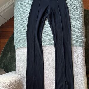 All saints Black High-Waisted Leg Slit Pants